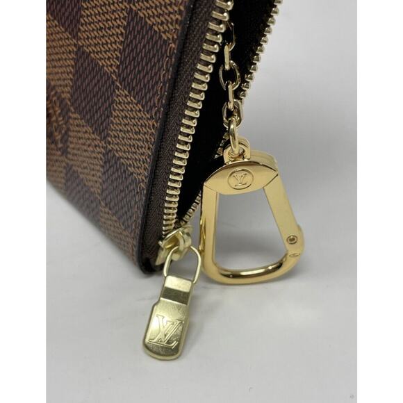 NEW LOUIS VUITTON Key Pouch Cles Damier Ebene Coin Card Wallet HOT GIFT - Picture 9 of 13